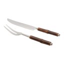 Ver imagem 1 de 1 Garfo e 1 Faca para Assados em Bambu e Inox Wolff