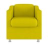 Poltrona Decorativa Tilla Consultório Recepção Suede Cor:Amarelo - 3