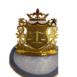 Placa Personolizada Brasão Acrilico Profissões Decoração:direito - 7