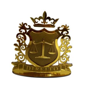 Placa Personolizada Brasão Acrilico Profissões Decoração:direito