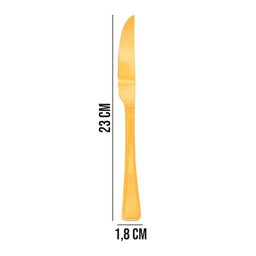 Jogo 6 Facas Dourada de Churrasco Jantar Victoria Gold Inox Fratelli - 2