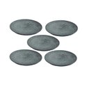 Ver imagem 1 de Kit 5 Pratos Raso Redondo Pedra Sabão Sobremesa e Bolos 22cm