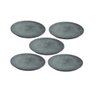 Kit 5 Pratos Raso Redondo Pedra Sabão Sobremesa e Bolos 22cm - 1