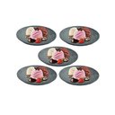 Ver imagem 2 de Kit 5 Pratos Raso Redondo Pedra Sabão Sobremesa e Bolos 22cm