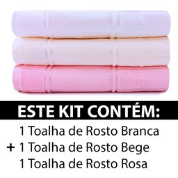 Jogo De Toalha 3 Peças Rosto Aveludado Para Bordar Artesanalle Emcompre Dohler - 2