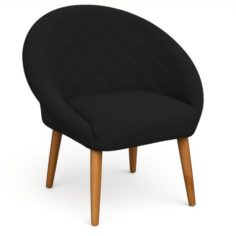 Poltrona Confortável para Escritório Decorativa Alta Qualidade Simples Pés de Madeira