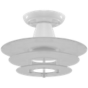 Ver imagem 1 de Lustre Plafon Round 3 Vidros Redondos Foscos Sala Quarto