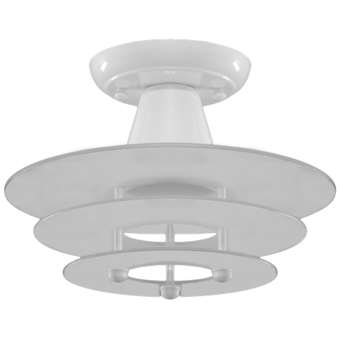 Lustre Plafon Round 3 Vidros Redondos Foscos Sala Quarto