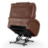 Poltrona do Papai Sala de Cinema Reclinável Kylie Elevação Lift Elétrico PU Marrom Brilho G23 Gran B - 8
