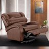 Poltrona do Papai Sala de Cinema Reclinável Kylie Elevação Lift Elétrico PU Marrom Brilho G23 Gran B - 1