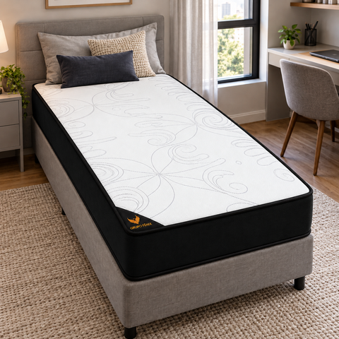 Colchão de Solteiro D28 17cm Bordado Espuma Resistente Confortável