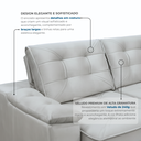 Ver imagem 4 de Sofá Retrátil e Reclinável 3 Lugares Molas Ensacadas 190cm Veludo Zurique