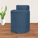 Ver imagem 1 de Puff Athena Suede Azul Royal - Belliv Decor