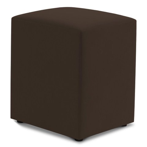 Puff Decorativo Sala de Estar Quadrado 36x47cm Suede Marrom - Desk Design