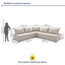 Ver imagem 4 de Sofá de Canto Modulado com Puff e Base Madeira Maciça 320CMX270CM Lisboa