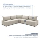 Ver imagem 6 de Sofá de Canto Modulado com Puff e Base Madeira Maciça 320CMX270CM Lisboa