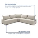 Ver imagem 7 de Sofá de Canto Modulado com Puff e Base Madeira Maciça 320CMX270CM Lisboa