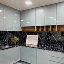 Ver imagem 4 de Papel de Parede Mármore Luna Preto Branco Prata Vinil Adesivo Impermeável Pia Box Mesa Banheiro 2mt