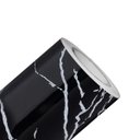 Ver imagem 1 de Papel de Parede Mármore Luna Preto Branco Prata Vinil Adesivo Impermeável Pia Box Mesa Banheiro 2mt