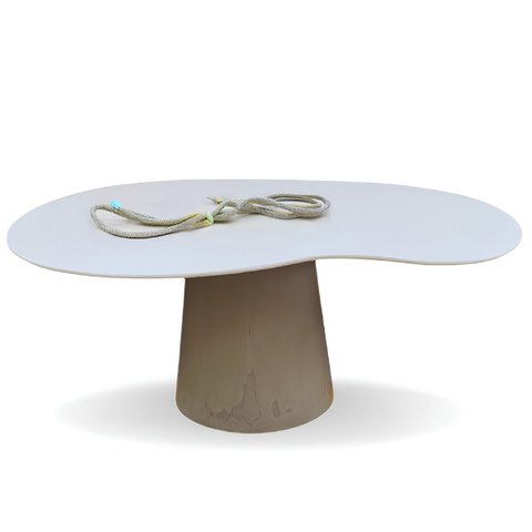 Mesa de Jantar Cone Orgânica Bean 198x122cm Modelar Art Moveis
