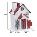 Ver imagem 4 de Casinha Decorativa de Natal com Led Branco e Vermelho 14x10 cm - D’Rossi Casinha de Natal