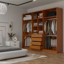 Ver imagem 4 de Guarda-Roupa Lorient 6 Portas 4 Gavetas com Espelho Freijó/Branco - Panorama Móveis