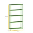 Ver imagem 2 de ESTANTE DE AÇO 175X92X30 5 PRAT. PANDIN - VERDE EP-5A-VU-175