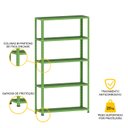 Ver imagem 3 de ESTANTE DE AÇO 175X92X30 5 PRAT. PANDIN - VERDE EP-5A-VU-175