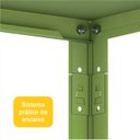 Ver imagem 4 de ESTANTE DE AÇO 175X92X30 5 PRAT. PANDIN - VERDE EP-5A-VU-175
