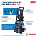 Ver imagem 3 de Lavadora de Alta Pressão Ghp 180 1500w 1800psi 127 ou 220v Bosch Ghp 180 127 ou 220 V