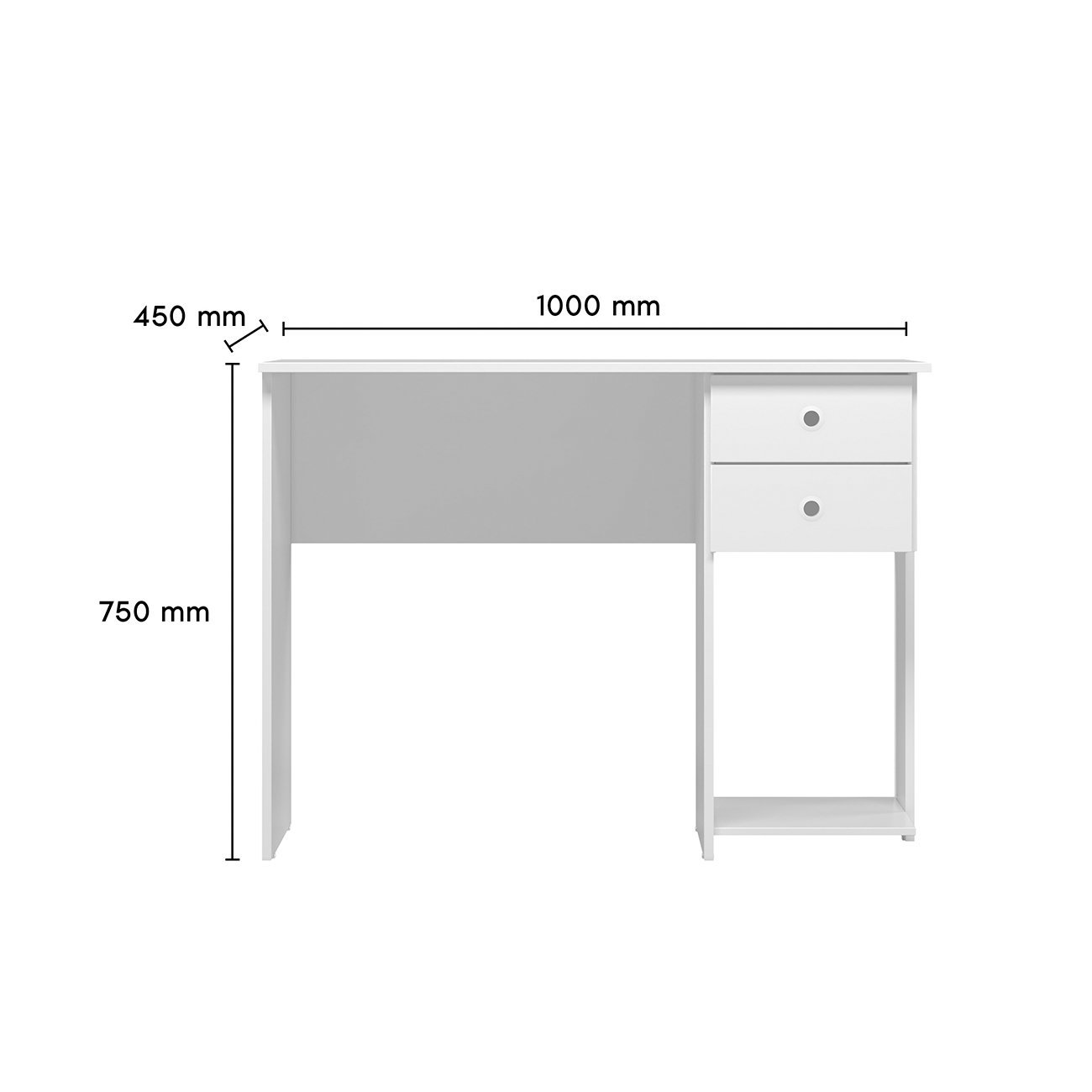 Mesa de Computador Clássica - Quarto/sala/escritorio - 2 Gavetas - 3