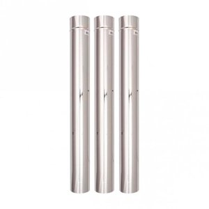 Cano Chaminé Inox 200mm x 1m Kit com 3 unidades - Volpato, Tamanho: 200mm