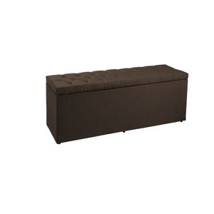 Recamier Sofá Baú Madrid 1,40 cm Suede Marrom