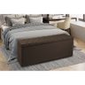 Recamier Sofá Baú Madrid 1,40 cm Suede Marrom - 3