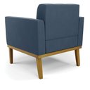 Ver mais imagens de Kit 2 Poltronas Decorativas Karen Pés Fixo em Madeira Castanho Suede Azul Marinho G19 - Gran Belo