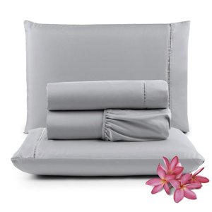 Jogo Cama Lençol Unique Queen 400 Fios - Cinza