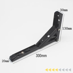 Retratil Suporte Mão Francesa Reforçada 35cm Dobrável Preto - 2