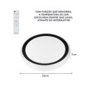 Ver imagem 4 de Plafon Led Redondo Kenle 50cm Com Controle Remoto Nordecor Preto
