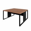 Ver imagem 3 de Plataforma de Trabalho 2 Pessoas 1,50m X 1,40m Pés Metal F5 Cor:nogal com Preto