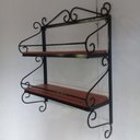 Ver imagem 2 de Prateleira para Livros de Ferro e Madeira Rústica Artesanal