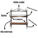Ver imagem 3 de Prateleira para Livros de Ferro e Madeira Rústica Artesanal