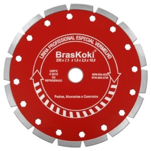 Disco Diamantado 230mm Segmentado Vermelho - 22.0920907 - BRASKOKI