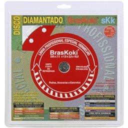 Disco Diamantado 230mm Segmentado Vermelho - 22.0920907 - BRASKOKI - 2