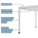 Ver mais imagens de Estação de Trabalho Escritório 6 Lugares 360x120cm com Armário Yescasa Branco
