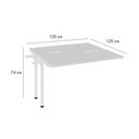 Ver imagem 4 de Estação de Trabalho Escritório 6 Lugares 360x120cm com Armário Yescasa Branco