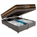 Ver imagem 6 de Cama Box Baú Casal Bipartido Sintético + Colchão Molas Ensacadas Texas Prime Colchões