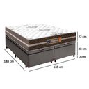Ver imagem 3 de Cama Box Baú Casal Bipartido Sintético + Colchão Molas Ensacadas Texas Prime Colchões