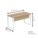 Ver imagem 2 de Mesa Escritório 1500x600x750mm M150-60pe40tub Noce Naturalle-branco