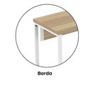 Ver imagem 7 de Mesa Escritório 1500x600x750mm M150-60pe40tub Noce Naturalle-branco