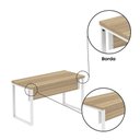 Ver imagem 6 de Mesa Escritório 1500x600x750mm M150-60pe40tub Noce Naturalle-branco